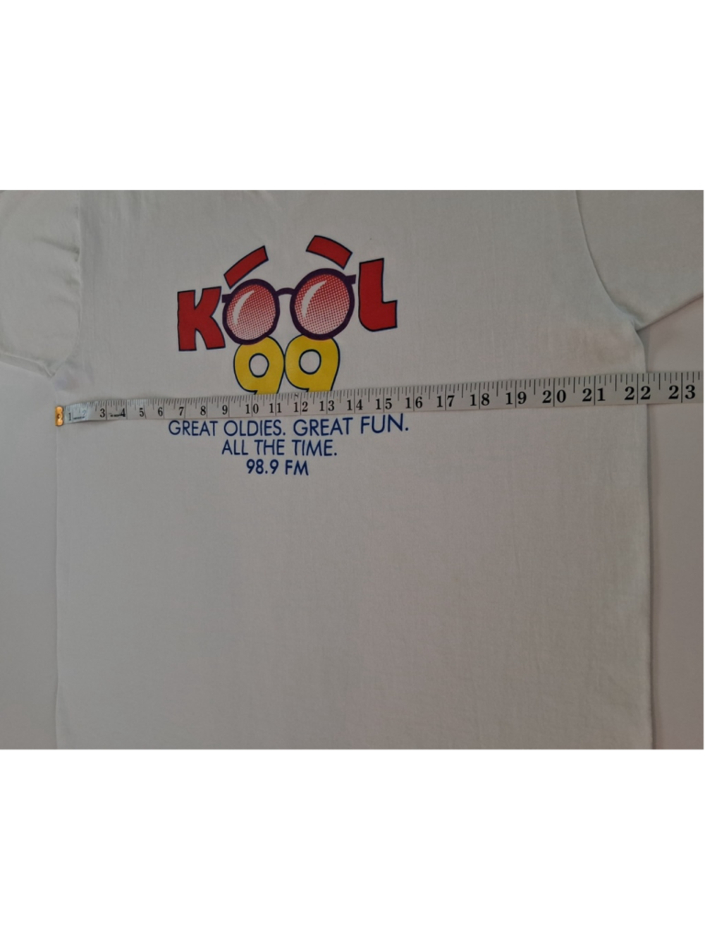 Vintage 80s KOOL 98.9FM Oldies XL T-shirt Single Stitch Screen Stars USA EUC - Picture 7 of 8